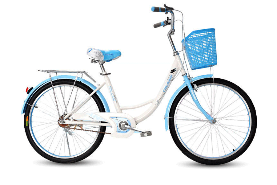 Bicicleta urbana unisex con cesta