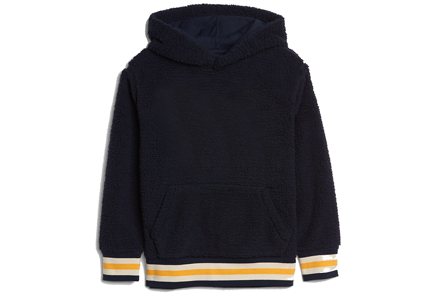 Sudadera de hombre con capucha y ribete en bajo y puños