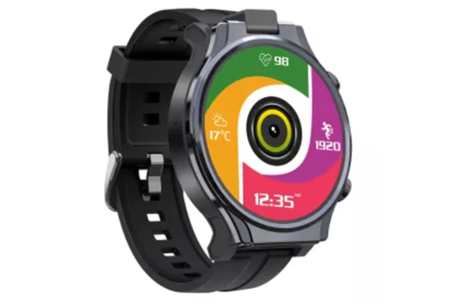 Uno Smartwatch KOSPET Prime 4G LTE nero con touchscreen intorno