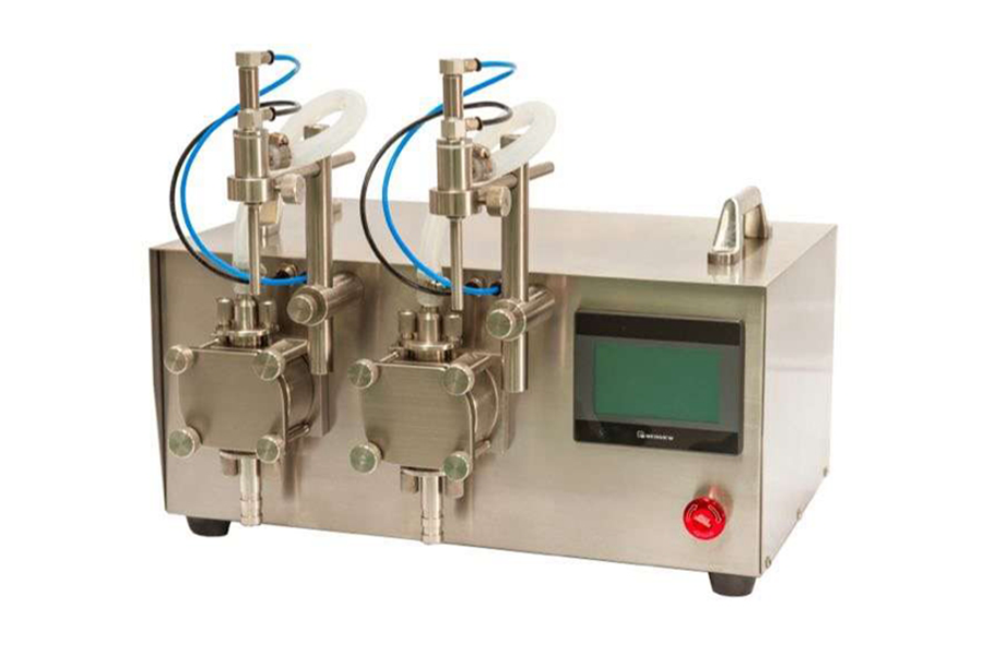 Positive displacement pump filling machine