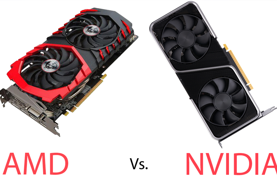 Tarjetas gráficas AMD y NVIDIA enfrentándose