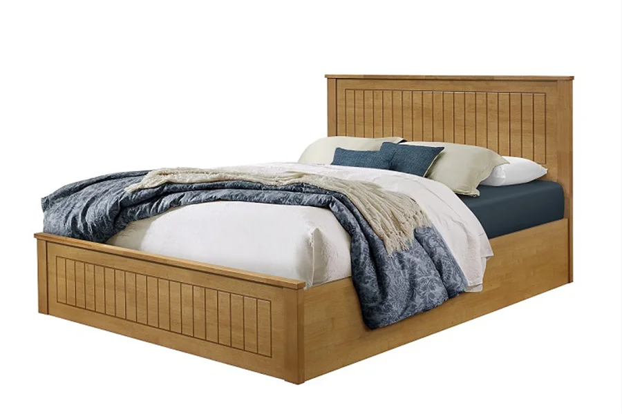 Ottoman bed with wooden frame