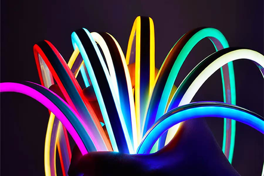 Striscia di corda al neon in silicone in PVC