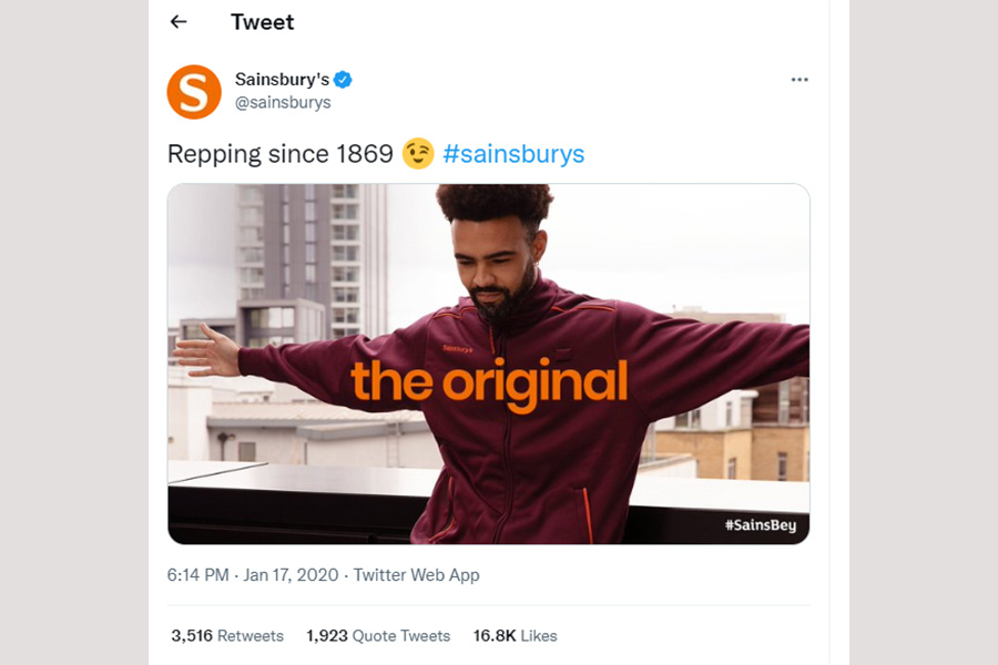 sainsbury’s reactive marketing post poking fun at beyoncé’s collection