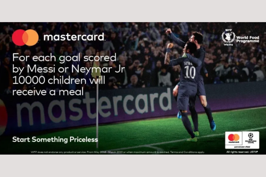 campagna di marketing reattivo di mastercard intorno alla Champions League