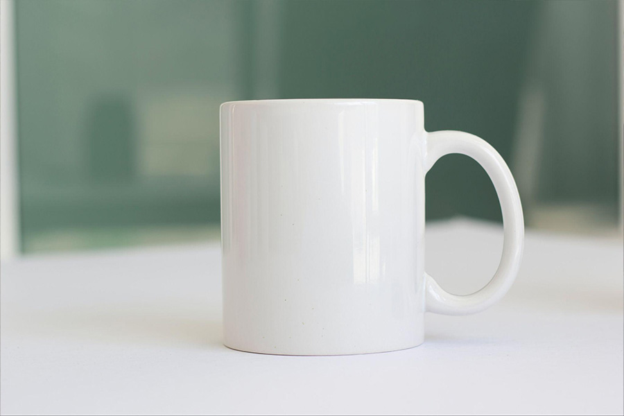 Mug à café blanc en céramique