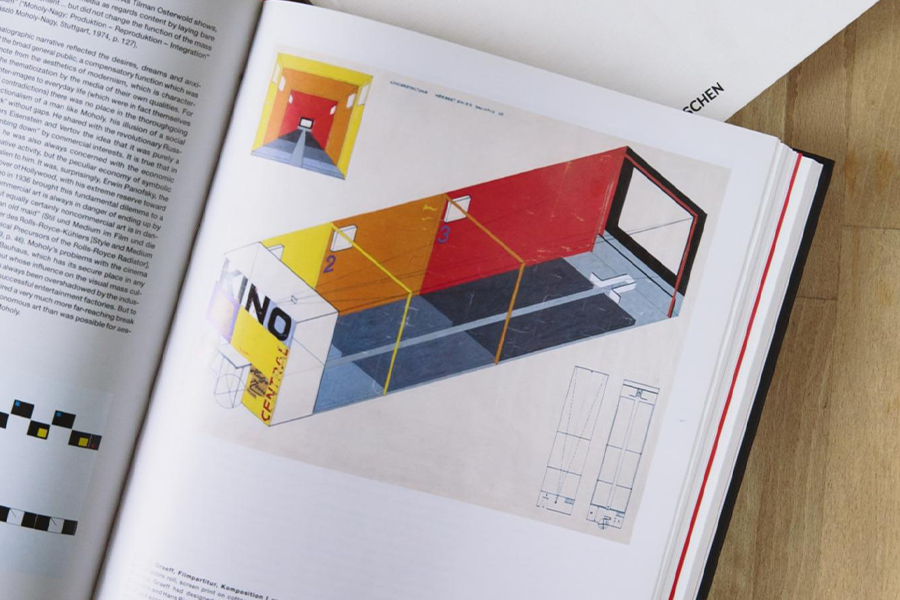 Um livro da Bauhaus mostrando exemplos de design