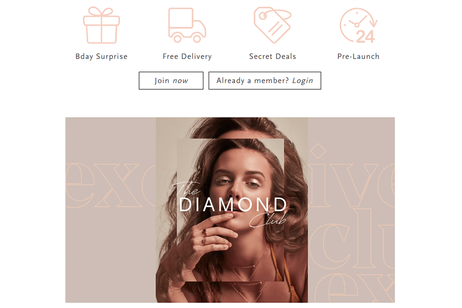 Diamond Club هو اسم جذاب لبرنامج ولاء العملاء