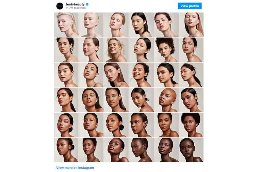 Fenty Beauty sosyal medya gönderisi