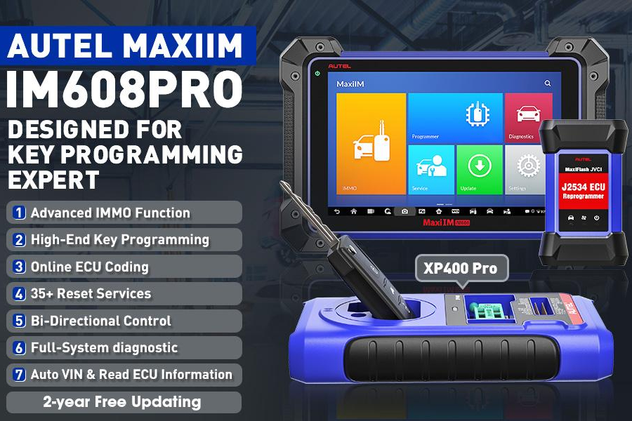 Anahtar programlama uzmanları için tasarlanmış Autel IM608 Pro