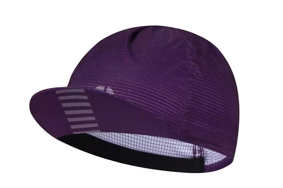 Cappellino da ciclismo viola con visiera in rilievo