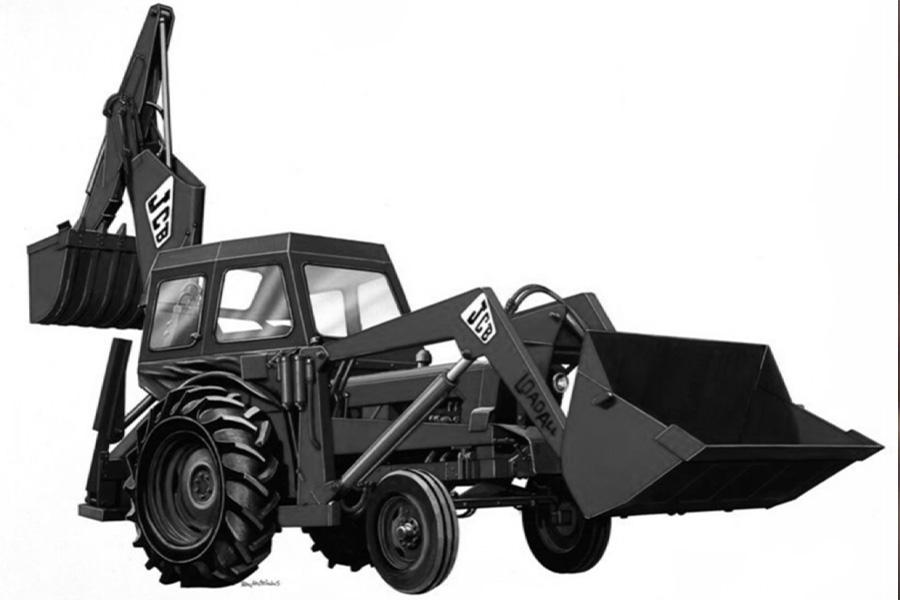 первый экскаватор-погрузчик JCB 1953 г.