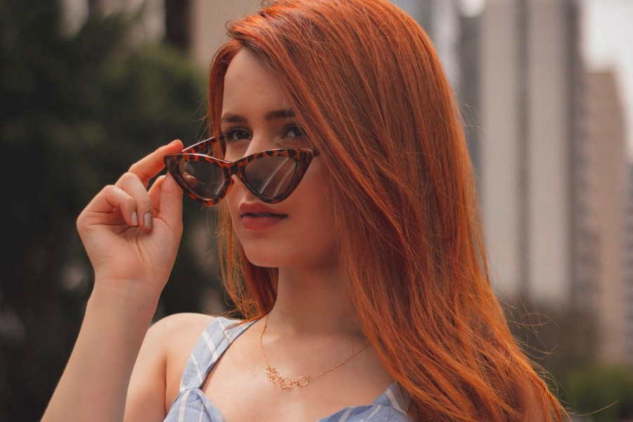 Woman with classic copper hair